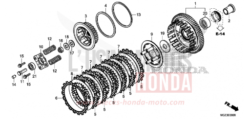 EMBRAYAGE CBR500RAD de 2013